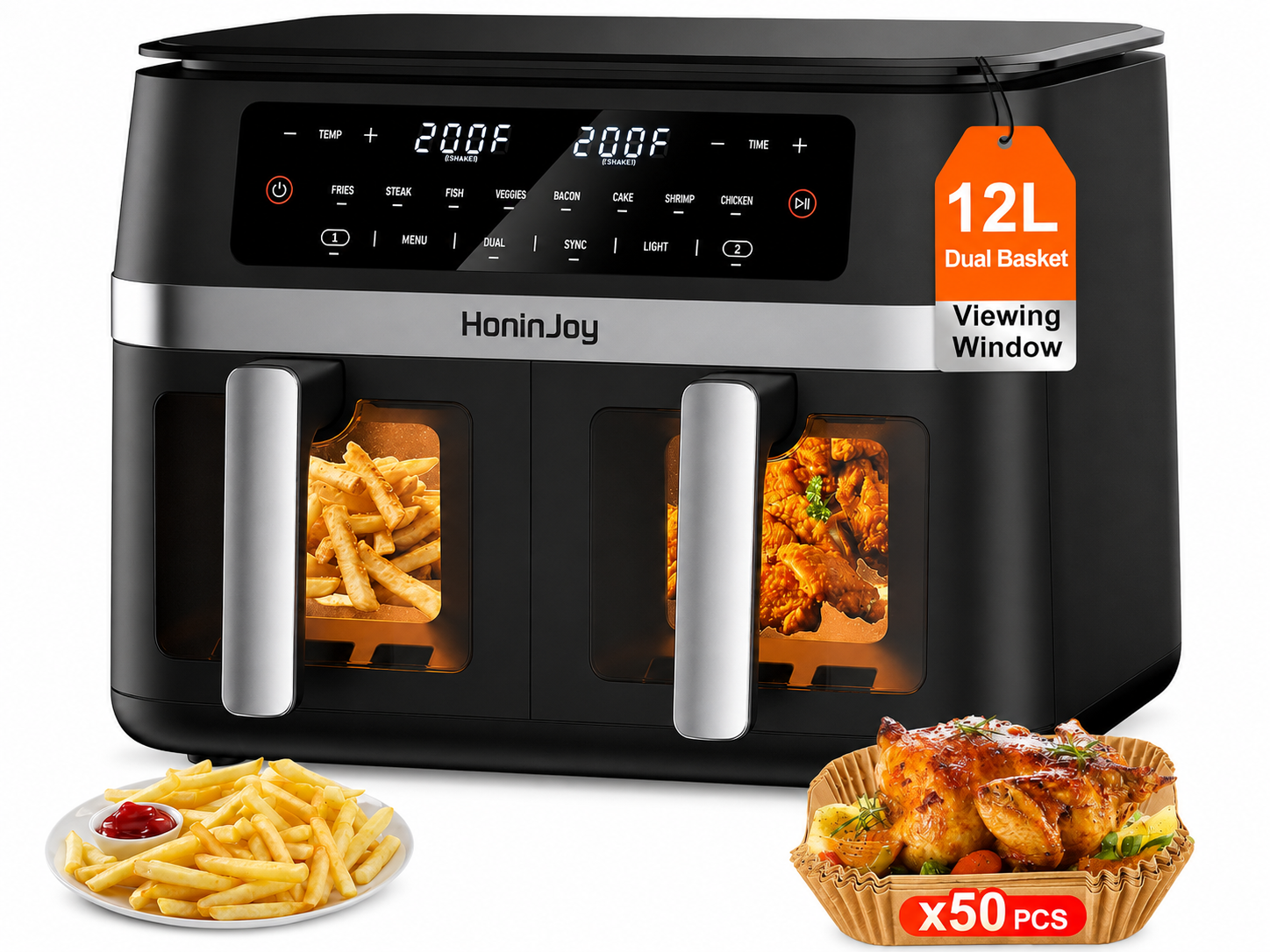 HoninJoy 12L dual zone air fryer